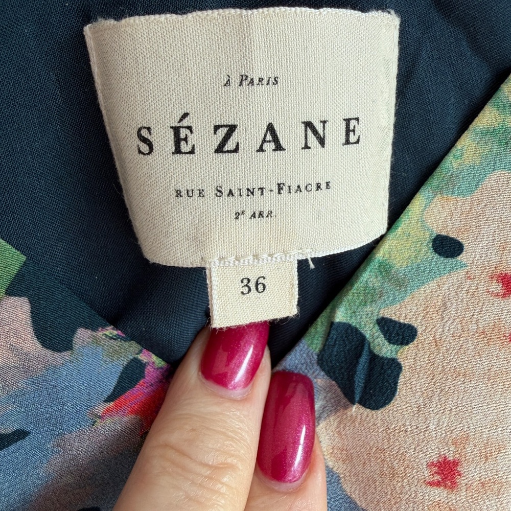 Sezane 100% Silk Floral Top - Picture 5 of 6